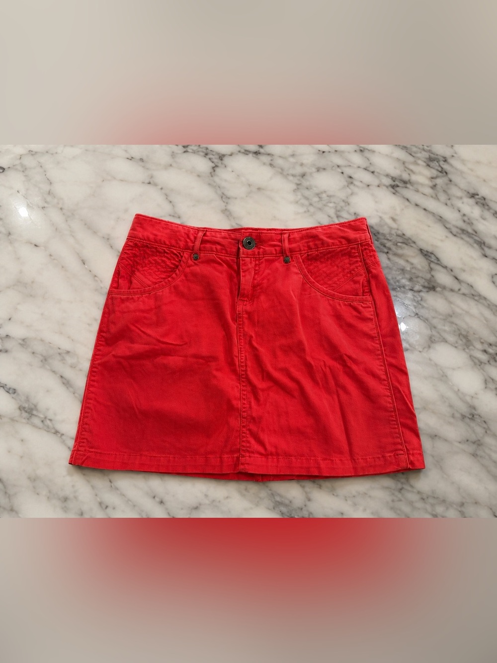 Athleta Pink Stretch Cotton Mini Skirt Size Large